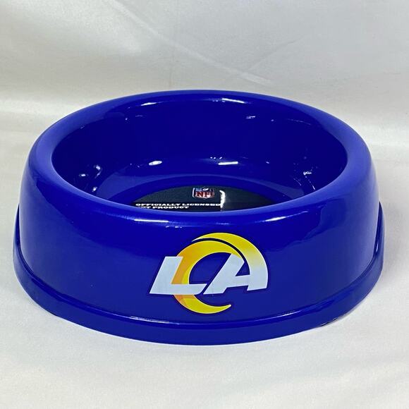 Na Other - Los Angeles Rams Pet Bowl Dish Dog / Cat 7" Official NFL Product New